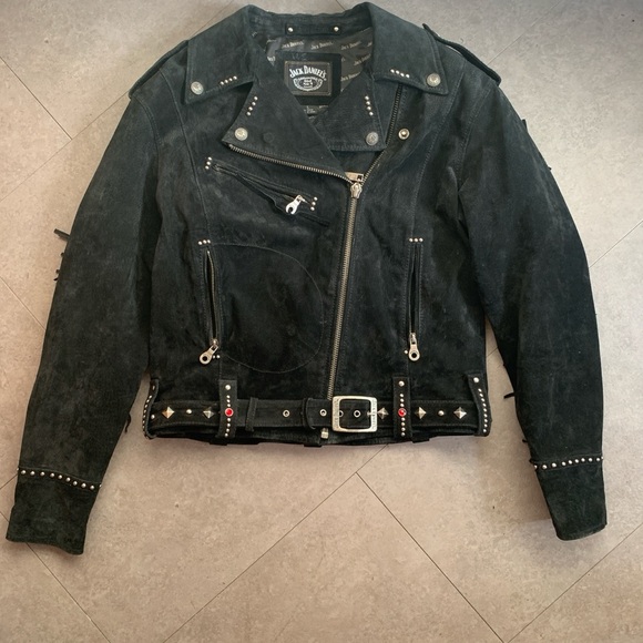 Vintage Women’s Jack Daniel’s Old No. 7 Leather Biker Jacket - Picture 4 of 8